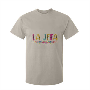 Funny Mexican Spanish La Jefa Boss T Shirt For Kid Mexican Flowers TS11 Sand Print Your Wear