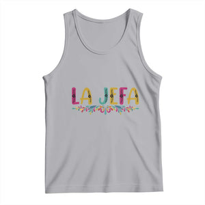 Funny Mexican Spanish La Jefa Boss Tank Top Mexican Flowers TS11 Athletic Heather Print Your Wear