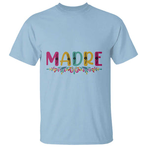Funny Mexican Spanish Latina Mom Madre T Shirt Mexican Flowers TS11 Light Blue Print Your Wear