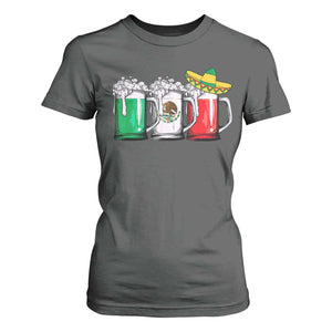 Funny Mexican T Shirt For Women Mexico Beer Mexican Flag Sombrero Hat TS10 Dark Heather Print Your Wear