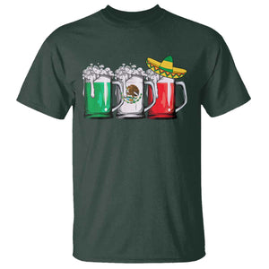 Funny Mexican T Shirt Mexico Beer Mexican Flag Sombrero Hat TS10 Dark Forest Green Print Your Wear