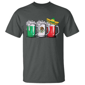 Funny Mexican T Shirt Mexico Beer Mexican Flag Sombrero Hat TS10 Dark Heather Print Your Wear