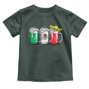 Funny Mexican Toddler T Shirt Mexico Beer Mexican Flag Sombrero Hat TS10 Dark Forest Green Print Your Wear