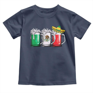 Funny Mexican Toddler T Shirt Mexico Beer Mexican Flag Sombrero Hat TS10 Navy Print Your Wear