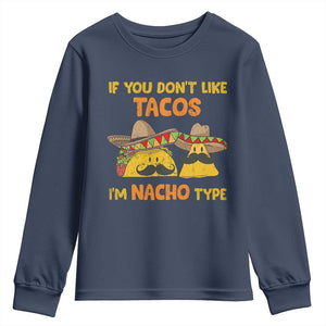 Funny Mexican Youth Sweatshirt Adult Humor Mexican Food Taco Nacho TS10 Navy Print Your Wear