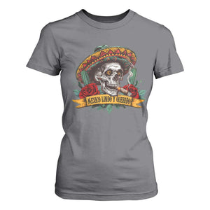 Funny Mexico Lindo Y Querido T Shirt For Women Mexican Pride Vintage Sombrero Hat Skull TS11 Charcoal Print Your Wear