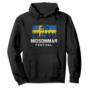 Funny Midsommar Festival Hoodie Sweden Summer Festival Maypole TS11 Black Print Your Wear