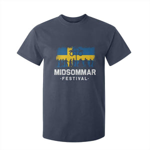 Funny Midsommar Festival T Shirt For Kid Sweden Summer Festival Maypole TS11 Navy Print Your Wear