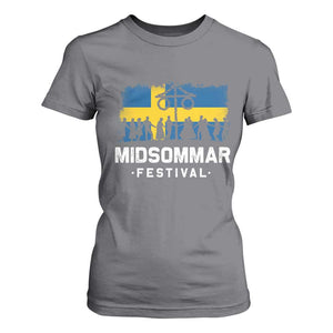 Funny Midsommar Festival T Shirt For Women Sweden Summer Festival Maypole TS11 Charcoal Print Your Wear