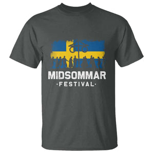 Funny Midsommar Festival T Shirt Sweden Summer Festival Maypole TS11 Dark Heather Print Your Wear