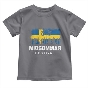 Funny Midsommar Festival Toddler T Shirt Sweden Summer Festival Maypole TS11 Charcoal Print Your Wear