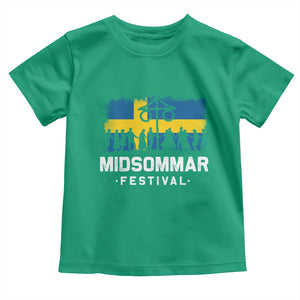 Funny Midsommar Festival Toddler T Shirt Sweden Summer Festival Maypole TS11 Irish Green Print Your Wear