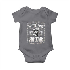 Funny Motor Boat Captain Baby Onesie Pontoon Boating Motor Boatin Lake TS11 Charcoal Print Your Wear