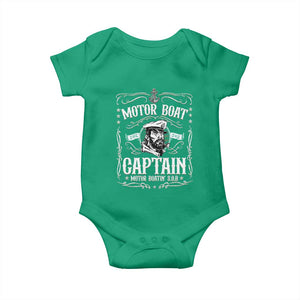 Funny Motor Boat Captain Baby Onesie Pontoon Boating Motor Boatin Lake TS11 Irish Green Print Your Wear