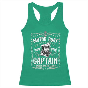 Funny Motor Boat Captain Racerback Tank Top Pontoon Boating Motor Boatin Lake TS11 Irish Green Print Your Wear