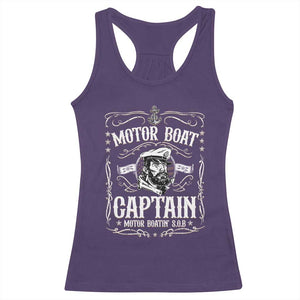 Funny Motor Boat Captain Racerback Tank Top Pontoon Boating Motor Boatin Lake TS11 Purple Print Your Wear