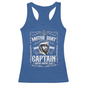 Funny Motor Boat Captain Racerback Tank Top Pontoon Boating Motor Boatin Lake TS11 Royal Blue Print Your Wear