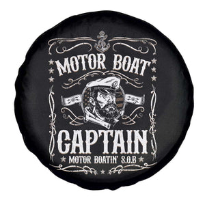 Funny Motor Boat Captain Spare Tire Cover Pontoon Boating Motor Boatin Lake TS11 Print Your Wear