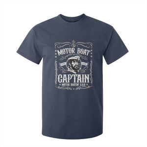 Funny Motor Boat Captain T Shirt For Kid Pontoon Boating Motor Boatin Lake TS11 Navy Print Your Wear