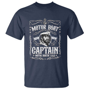 Funny Motor Boat Captain T Shirt Pontoon Boating Motor Boatin Lake TS11 Navy Print Your Wear