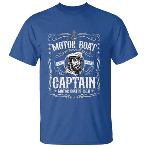 Funny Motor Boat Captain T Shirt Pontoon Boating Motor Boatin Lake TS11 Royal Blue Print Your Wear