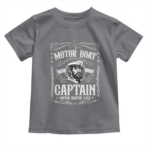 Funny Motor Boat Captain Toddler T Shirt Pontoon Boating Motor Boatin Lake TS11 Charcoal Print Your Wear