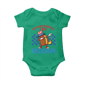 Funny My Farts Smell Like Freedom Baby Onesie July 4th Hot Dog Lover TS11 Irish Green Print Your Wear