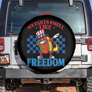 Funny My Farts Smell Like Freedom Spare Tire Cover July 4th Hot Dog Lover TS11 No hole Black Print Your Wear