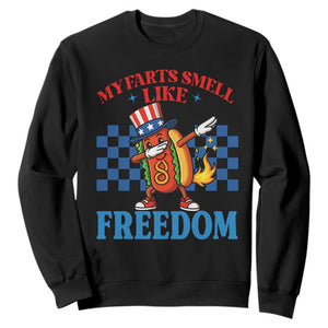 Funny My Farts Smell Like Freedom Sweatshirt July 4th Hot Dog Lover TS11 Black Print Your Wear