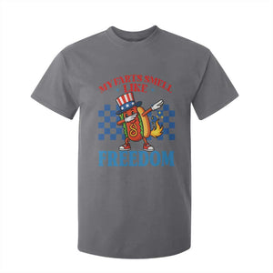Funny My Farts Smell Like Freedom T Shirt For Kid July 4th Hot Dog Lover TS11 Charcoal Print Your Wear