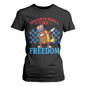 Funny My Farts Smell Like Freedom T Shirt For Women July 4th Hot Dog Lover TS11 Black Print Your Wear