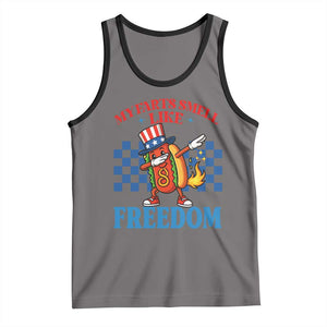 Funny My Farts Smell Like Freedom Tank Top July 4th Hot Dog Lover TS11 Deep Heather Black Print Your Wear