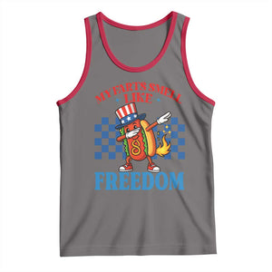 Funny My Farts Smell Like Freedom Tank Top July 4th Hot Dog Lover TS11 Deep Heather Red Print Your Wear