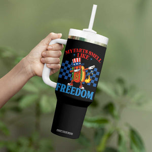 Funny My Farts Smell Like Freedom Tumbler With Handle July 4th Hot Dog Lover TS11 Print Your Wear