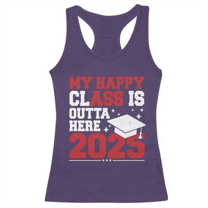 Funny My Happy Class Is Outta Here 2025 Racerback Tank Top Senior Graduation TS11 Purple Print Your Wear