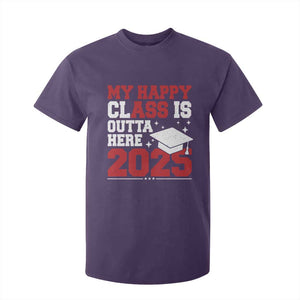 Funny My Happy Class Is Outta Here 2025 T Shirt For Kid Senior Graduation TS11 Purple Print Your Wear