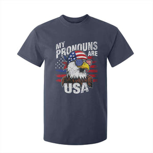 Funny My Pronouns Are USA 4th of July T Shirt For Kid Patriotic Eagle American Flag TS11 Navy Print Your Wear