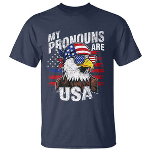 Funny My Pronouns Are USA 4th of July T Shirt Patriotic Eagle American Flag TS11 Navy Print Your Wear