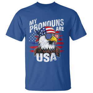 Funny My Pronouns Are USA 4th of July T Shirt Patriotic Eagle American Flag TS11 Royal Blue Print Your Wear