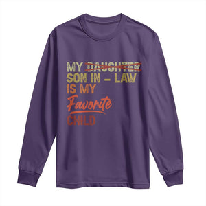 Funny My Son In Law Is My Favorite Child Long Sleeve Shirt Family Humor TS11 Purple Print Your Wear