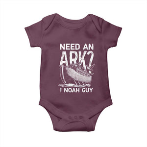 Funny Need An Ark I Noah Guy Baby Onesie Christian Pun TS11 Maroon Print Your Wear