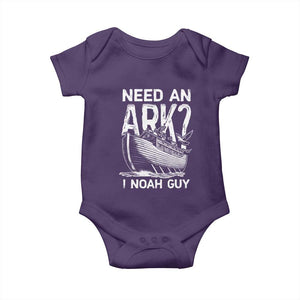 Funny Need An Ark I Noah Guy Baby Onesie Christian Pun TS11 Purple Print Your Wear