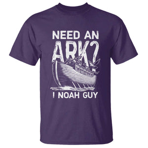Funny Need An Ark I Noah Guy T Shirt Christian Pun TS11 Purple Print Your Wear