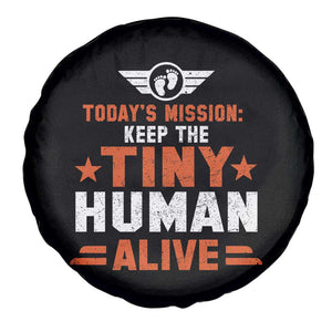 Funny New Dad Spare Tire Cover First Time Father Grandpa Keep Tiny Human Alive TS10 Print Your Wear