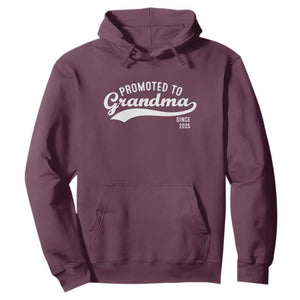 Funny New Grandma Promoted To Grandma Since 2025 Hoodie Baby Announcement TS11 Maroon Print Your Wear