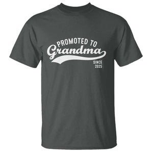 Funny New Grandma Promoted To Grandma Since 2025 T Shirt Baby Announcement TS11 Dark Heather Print Your Wear