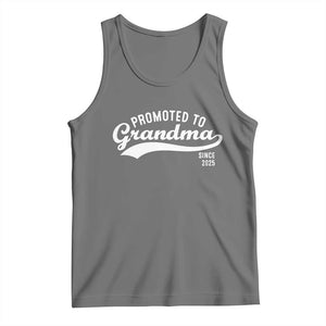 Funny New Grandma Promoted To Grandma Since 2025 Tank Top Baby Announcement TS11 Black Heather Print Your Wear