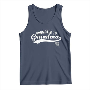 Funny New Grandma Promoted To Grandma Since 2025 Tank Top Baby Announcement TS11 Navy Print Your Wear