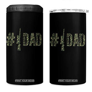 Funny No 1 Hunting Dad 4 in 1 Can Cooler Tumbler Number One Hunter Fathers Day TS11 One Size: 16 oz Black Print Your Wear