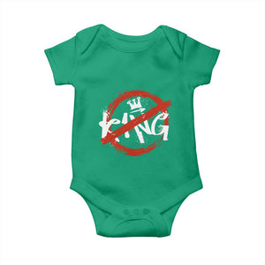 Funny No King Graffiti Style Crown Baby Onesie TS11 Irish Green Print Your Wear
